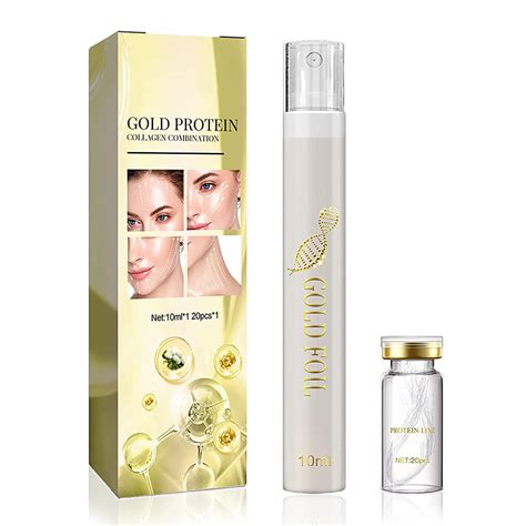 Protein Fadenlifting Set Gold Gesichtsserum Active Seidenfaden。